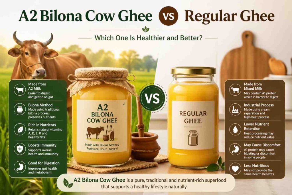 A2 Bilona Cow Ghee vs Regular Ghee